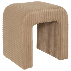 Puf SEVI beige de terciopelo