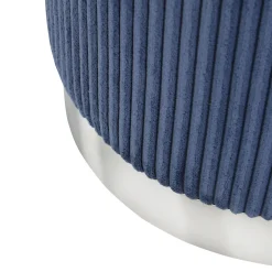 Puf SYLIA azul oscuro de terciopelo 38x38cm