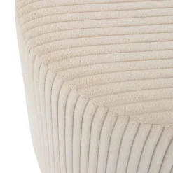 Puf SYLIA marfil de terciopelo 38x38cm