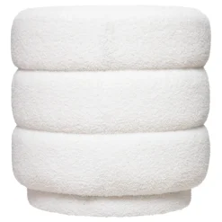 Puf Vibe Redondo Blanco 40x40Cm