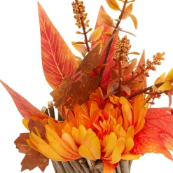 Ramo plantas otoño artificial JAMES naranja 30cm