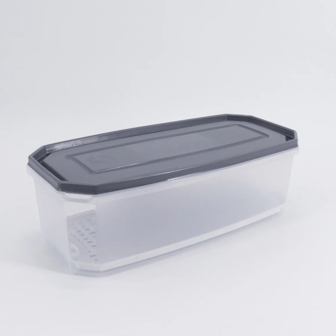 Recipiente Grd. Rectangular C/Red Gris