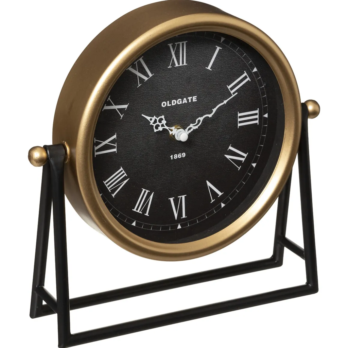 Reloj De Mesa Metal Luca 27x5.2x26.5Cm