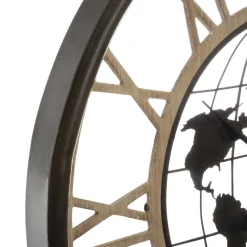 Reloj De Pared De Metal Mundo 67Cm