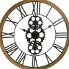 Reloj De Pared De Metal Y Madera