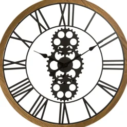 Reloj De Pared De Metal Y Madera