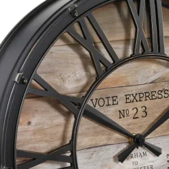 Reloj De Pared Vintage Marrón 39Cm