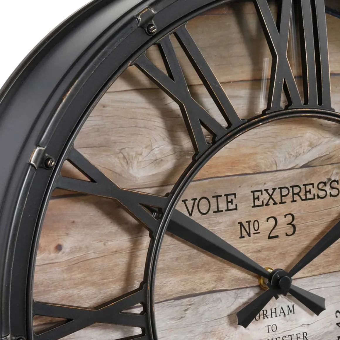 Reloj De Pared Vintage Marrón 39Cm