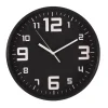 Reloj Pared Negro De Plástico 30Cm