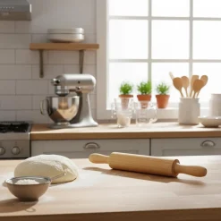 Rodillo De Cocina De Madera 40Cm