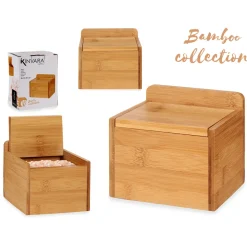 Salero De Bambú Con Tapa 14X9X11Cm