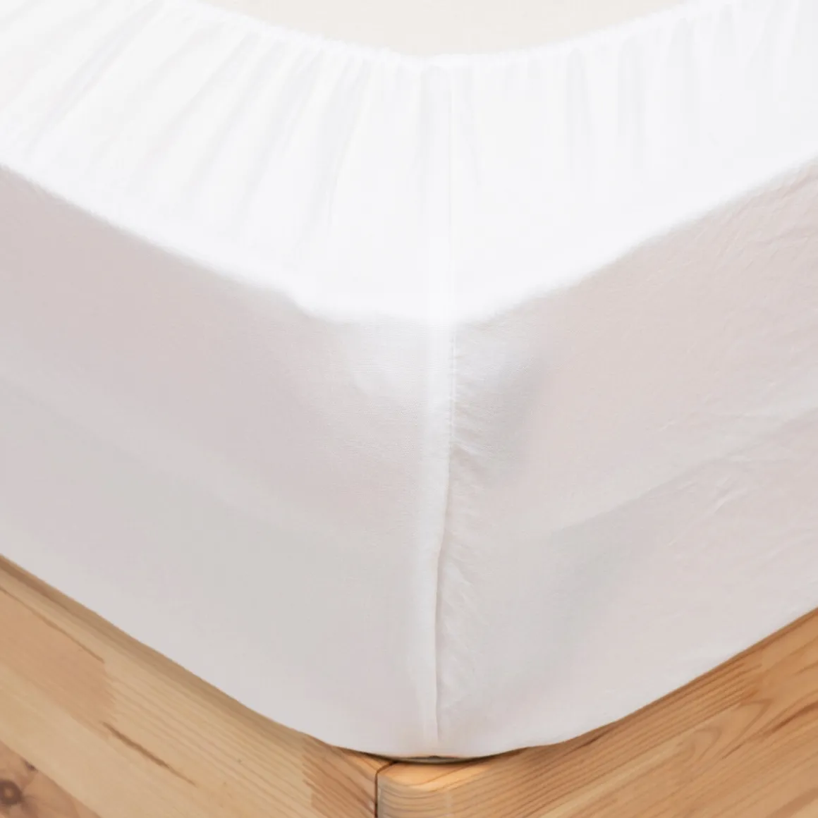 Sábana ajustable PRISCIA blanca 140x190cm