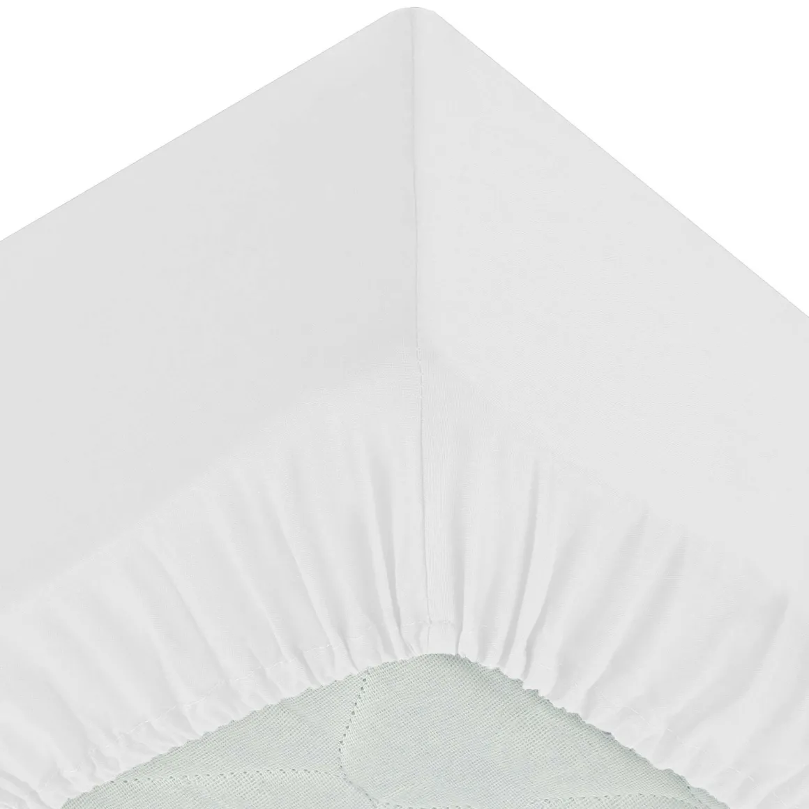 Sábana bajera ajustable blanca 160x200cm