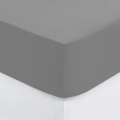 Sábana bajera ajustable gris 160x200cm