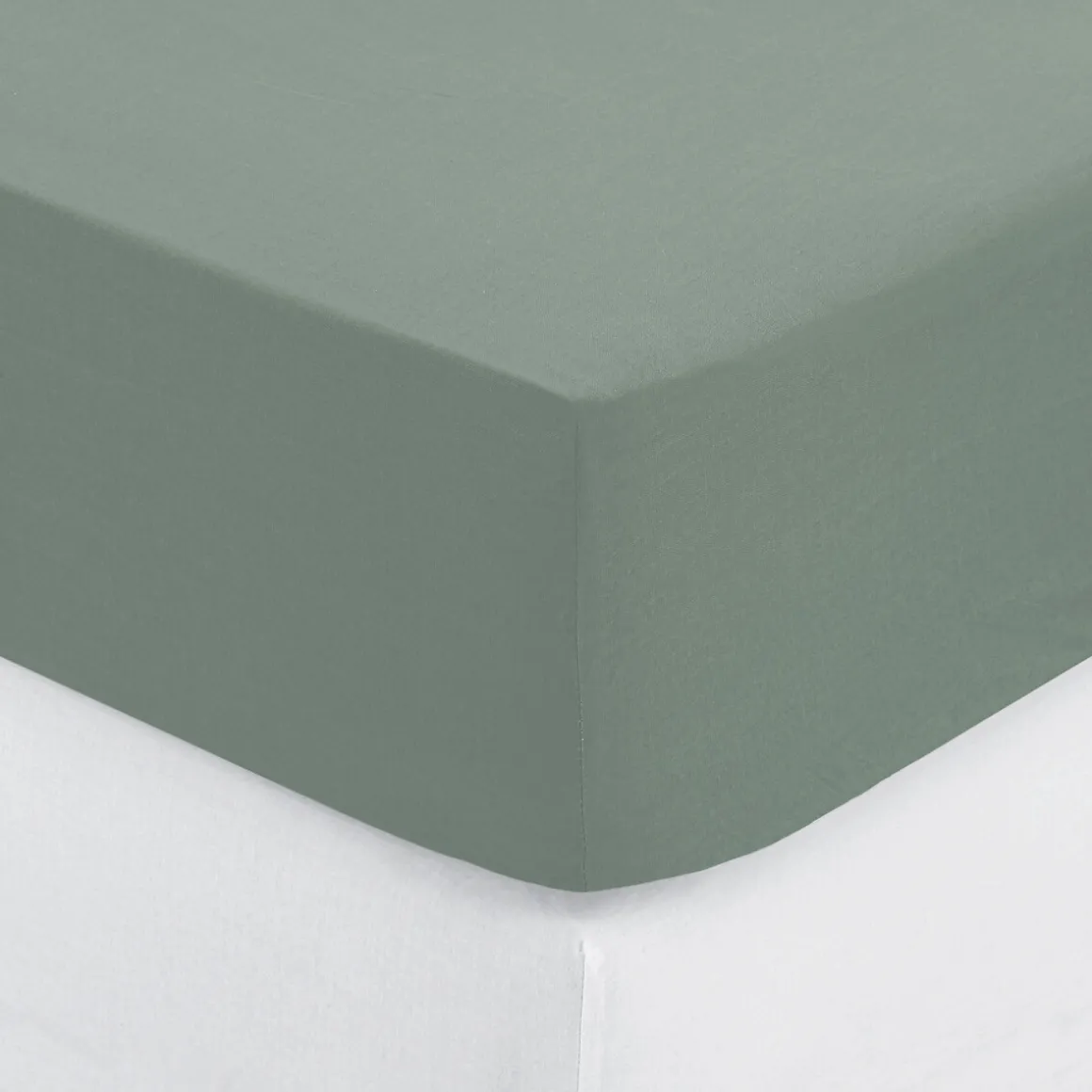 Sábana bajera ajustable verde 90x190cm