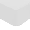 Sábana bajera blanco ajustable de algodón percal