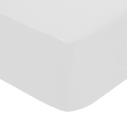 Sábana bajera blanco ajustable de algodón percal