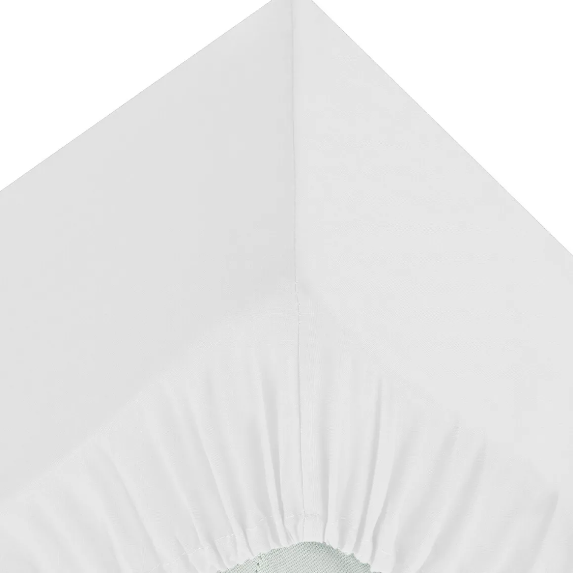 Sábana bajera blanco ajustable de algodón percal