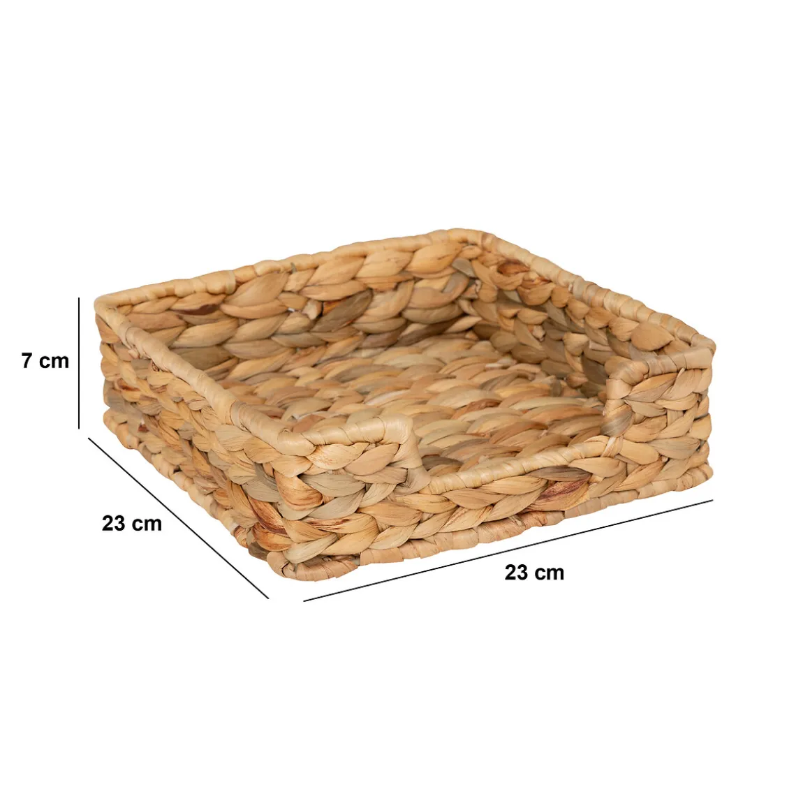 Servilletero De Mimbre 22x22x6.5Cm