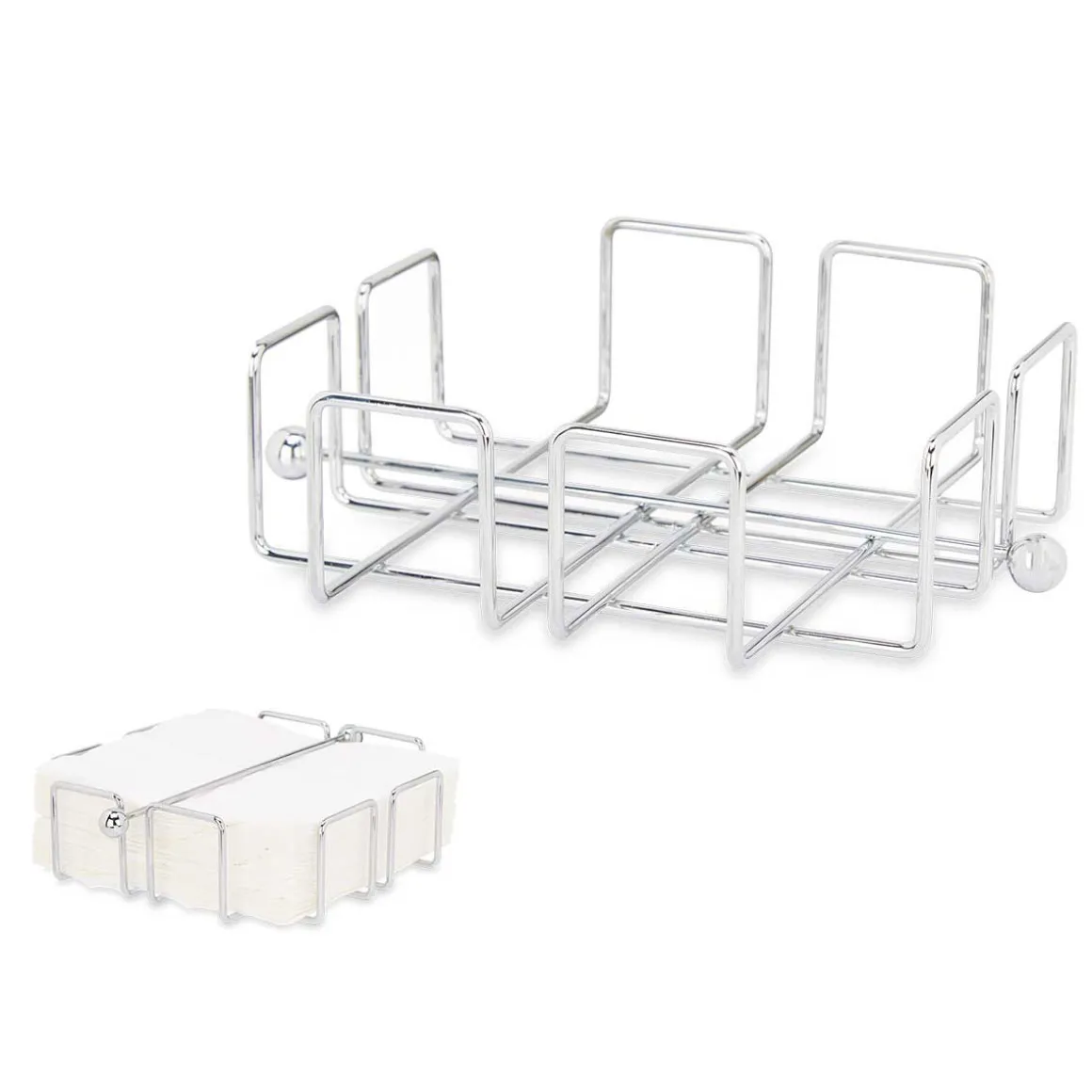 Servilletero Metal Cromado 19x19x6.5Cm