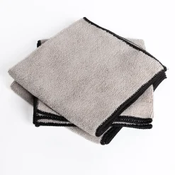 Set 3 bayas microfibra beige 34x34cm