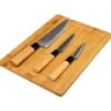 Set 3 Cuchillos Con Tabla Cortar 35X25Cm