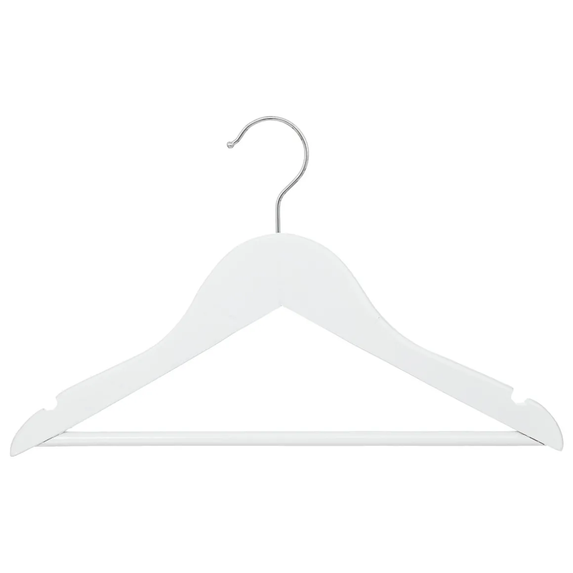 Set 4 Perchas Blancas De Madera