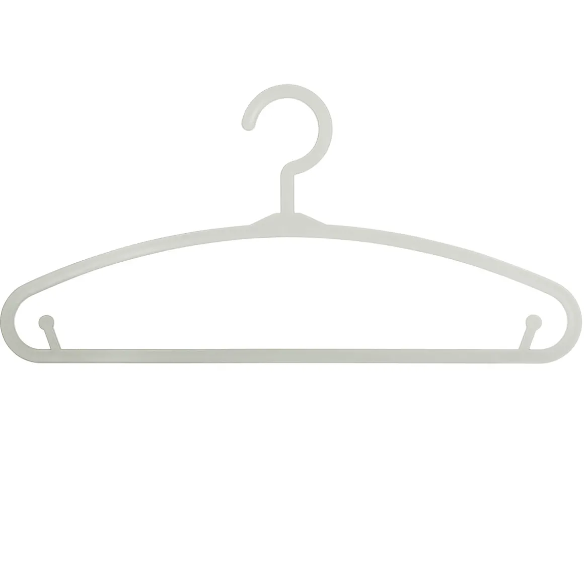 Set 6 Perchas Plástico Gris 28x13.5Cm