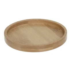 Set 6 Posavasos Bambú Con Soporte 10Cm