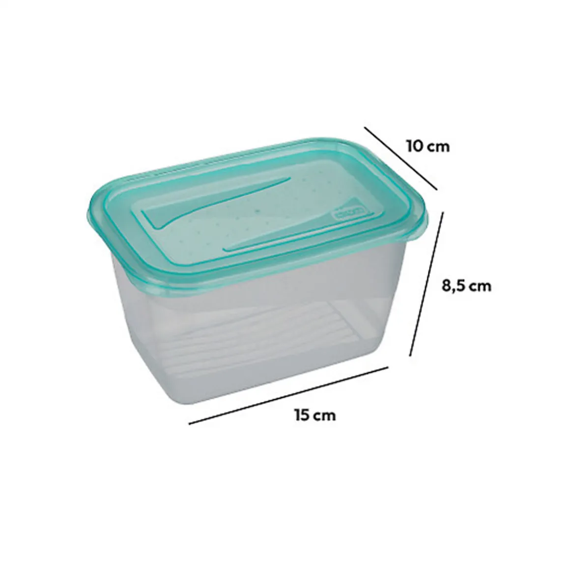 Set 4 Recipientes Plásticos Tapa 0.75L