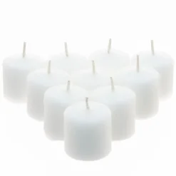 Set 10 Velas Blancas 3.8x3.8Cm