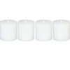 Set 4 Velas Rústicas Blancas 4.5Cm