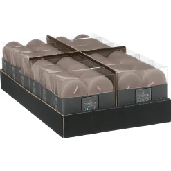 Set 4 Velas Rústicas Gris Pardo 4.5Cm