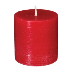Set 4 Velas Rústicas Rojas 4.5Cm