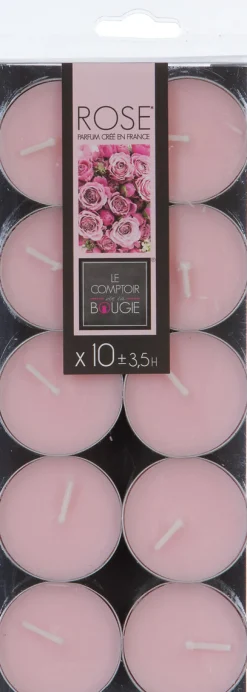 Set 10 Velas Tealight Aroma Rosas