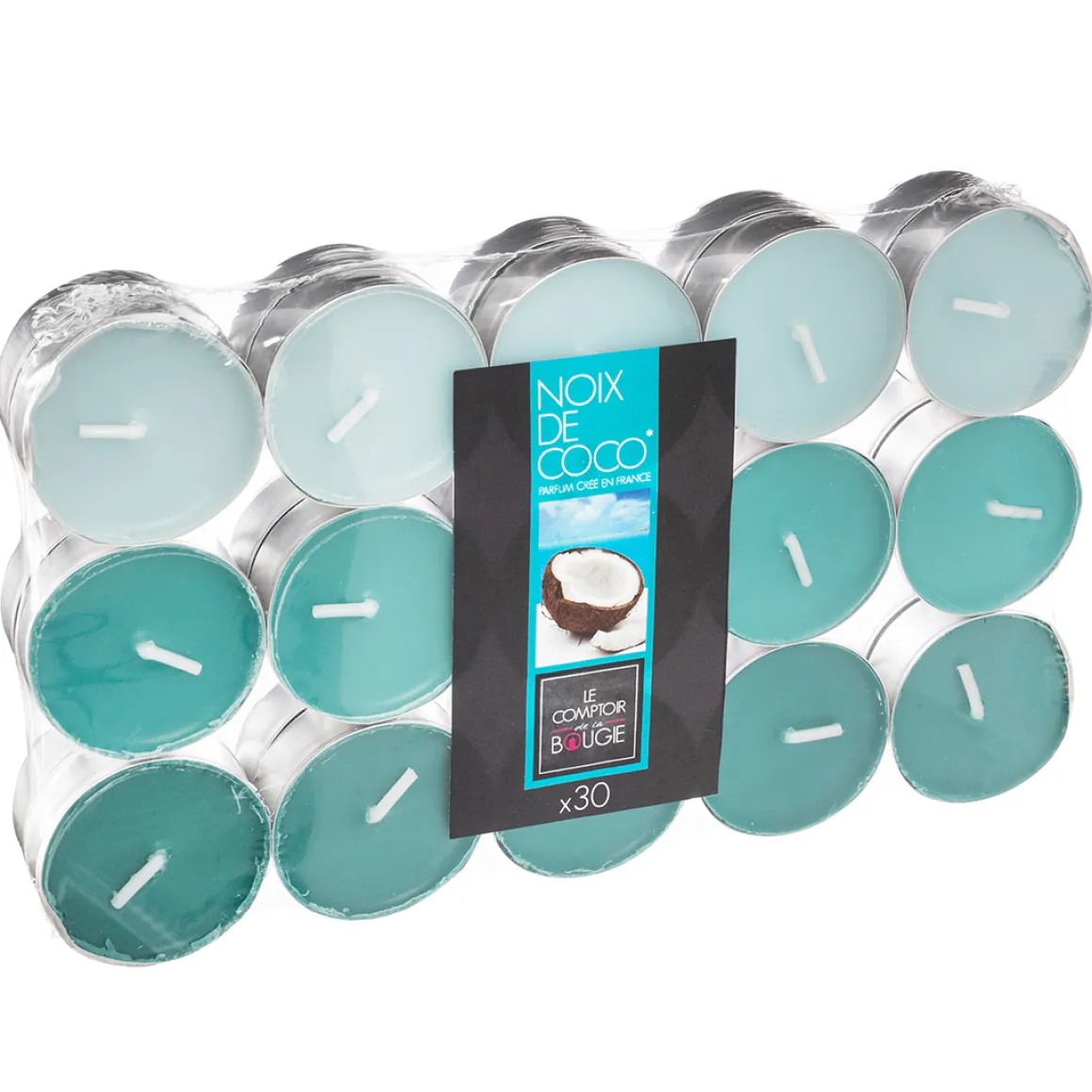 Set 30 Velas Tealight Aroma Coco