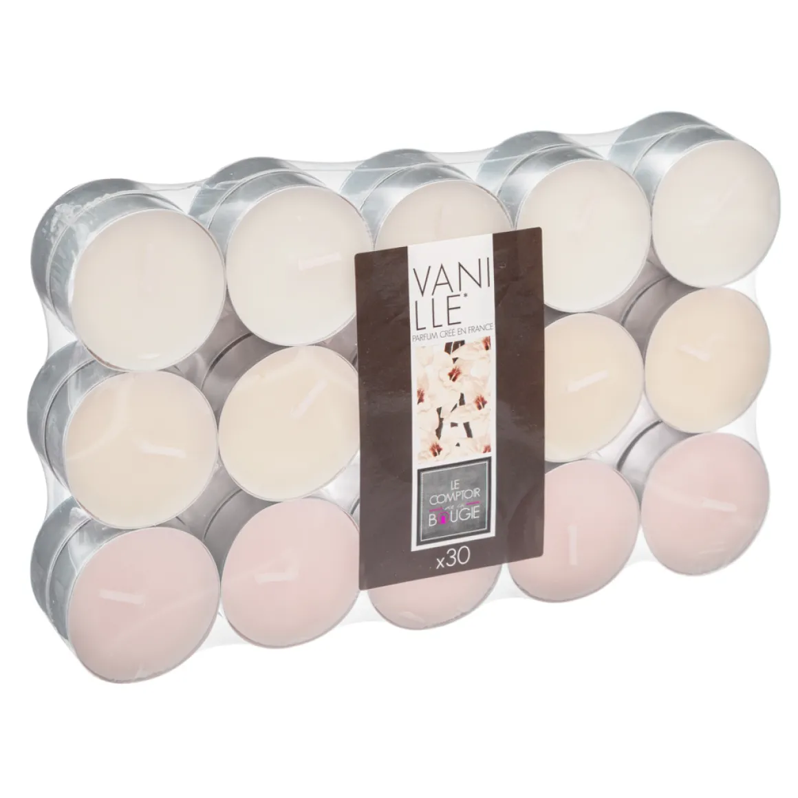 Set 30 Velas Tealight Aroma Vainilla