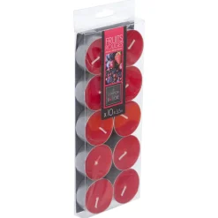 Set 10 Velas Tealight Aroma Frutos Rojos