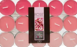 Set 30 Velas Tealight Aroma Rosas