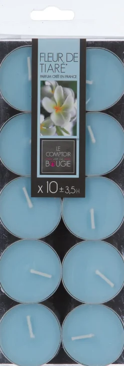 Set 10 Velas Tealight Aroma Flor Tiare