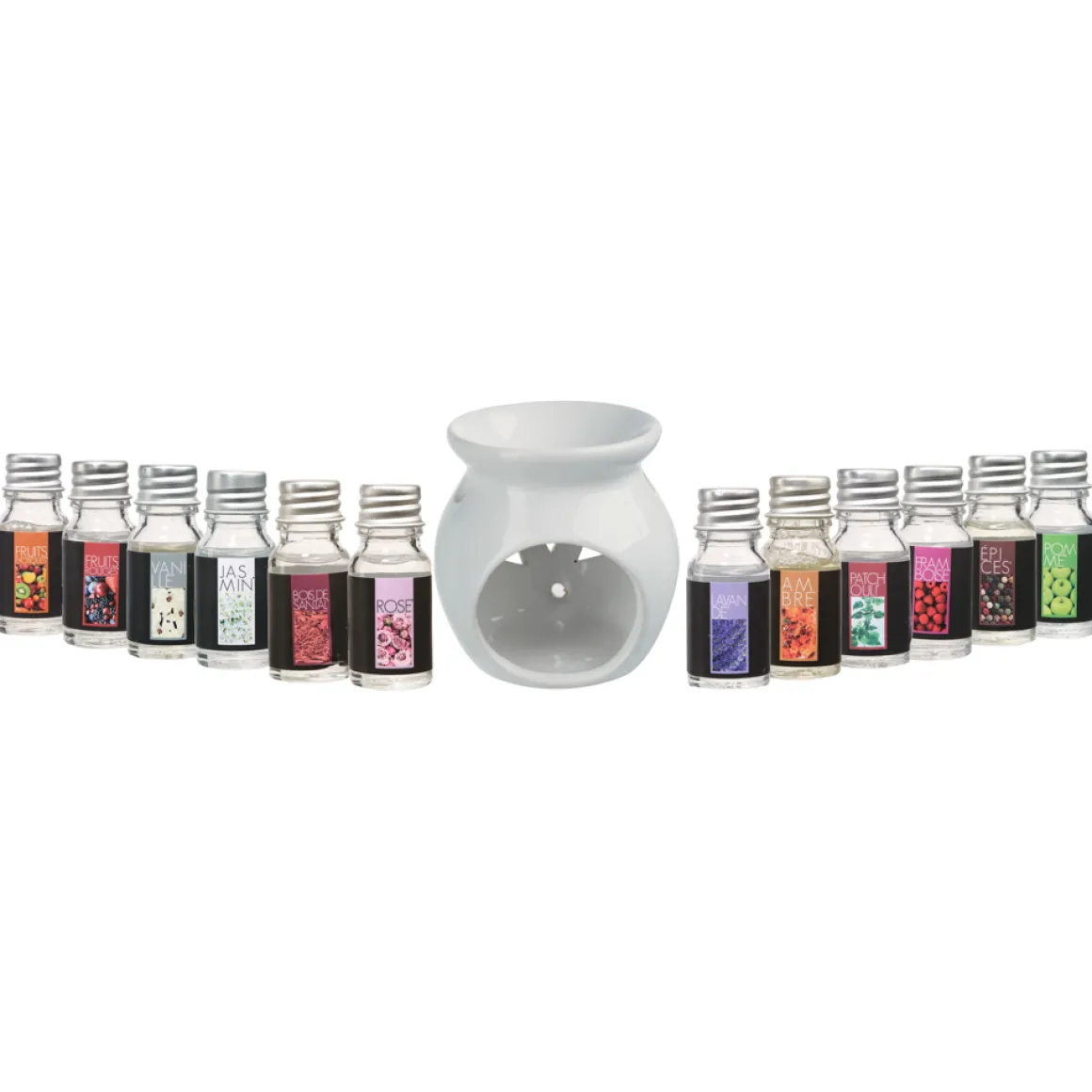 Set De 12 Aceites Perfum. Y 1Quemador
