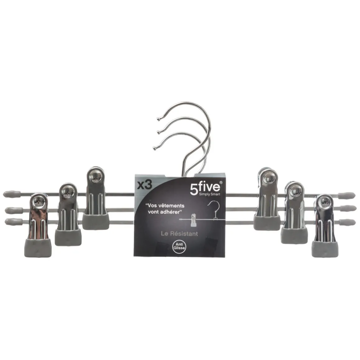Set De 3 Perchas Con Pinzas P/Colgar