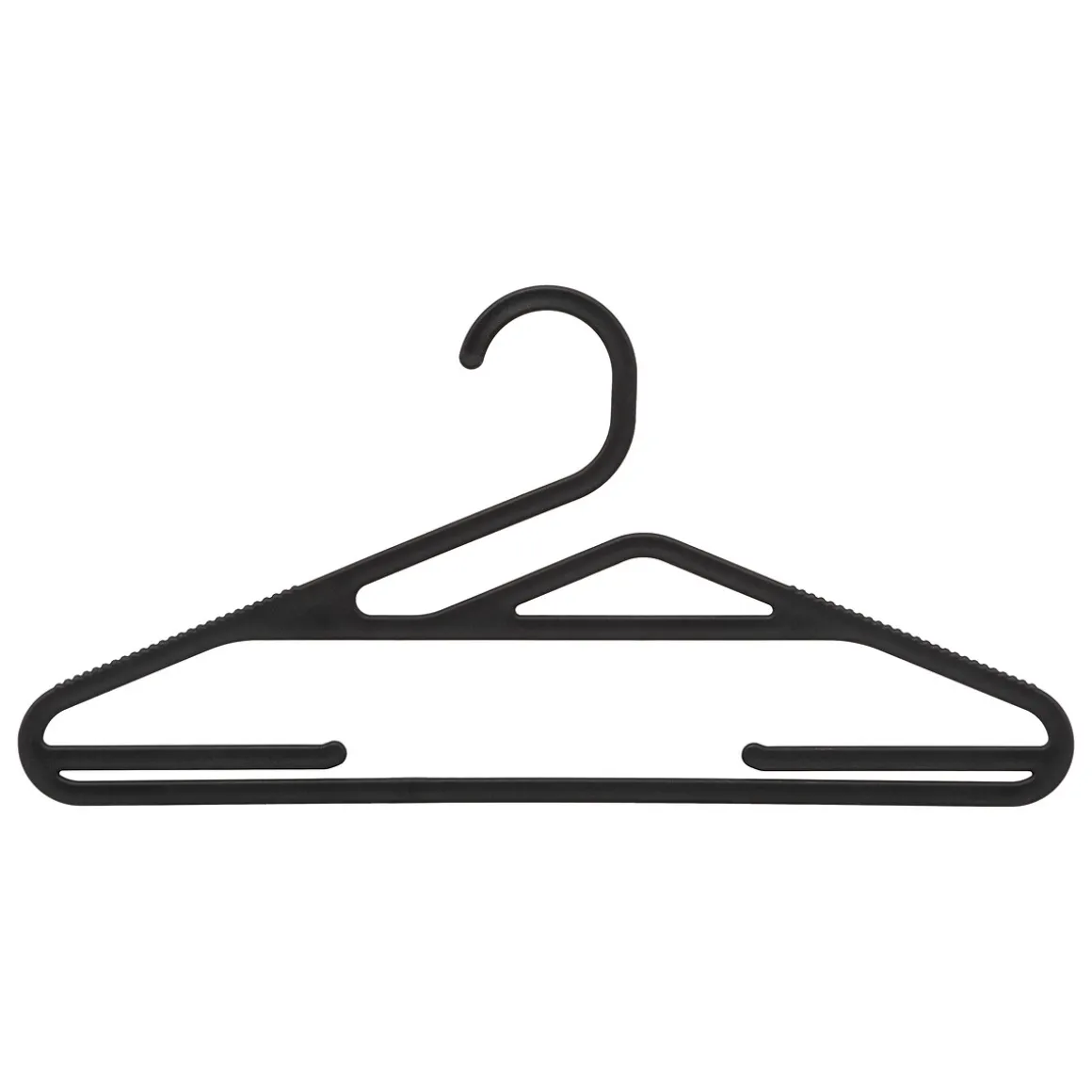 Set de 5 perchas de plástico negro