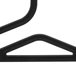 Set de 5 perchas de plástico negro