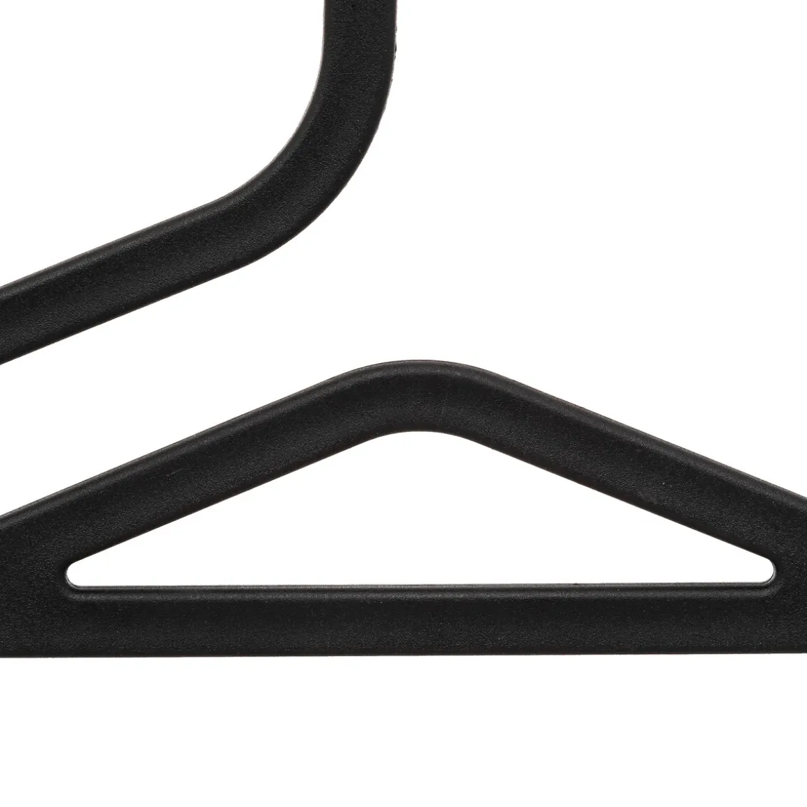 Set de 5 perchas de plástico negro