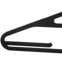 Set de 5 perchas de plástico negro