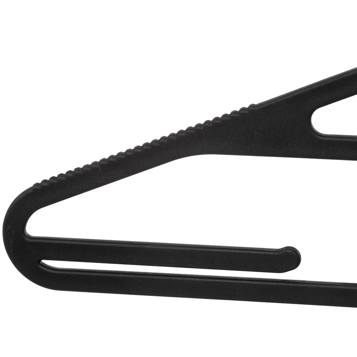 Set de 5 perchas de plástico negro