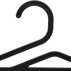 Set de 5 perchas de plástico negro