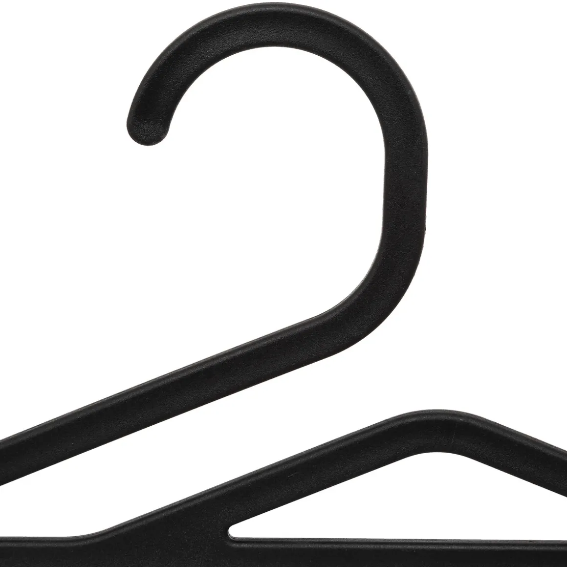 Set de 5 perchas de plástico negro