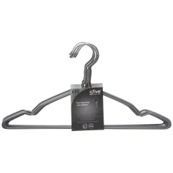 Set De 10 Perchas En Metal Y Pvc